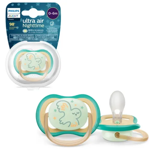 AVENT SCF377/01 CHUPETA ULTRA AIR NOTURNO INDIV DECO 0-6M