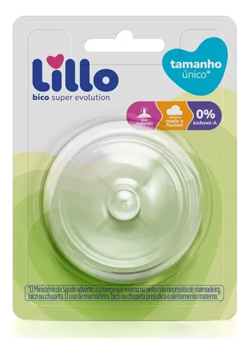 LILLO BICO SUPER SILICONE TAMANHO UNIVERSAL 1 UNIDADE BICO DE PEITO 